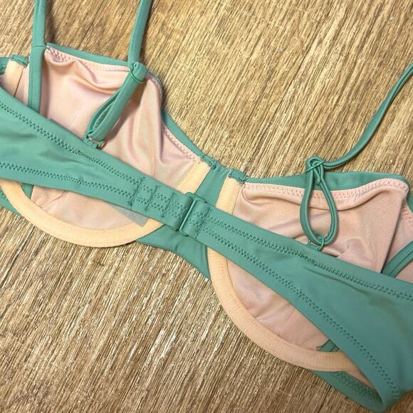 J. Crew Balconette Underwire Bikini Top in Green Size 34C - Picture 5 of 7